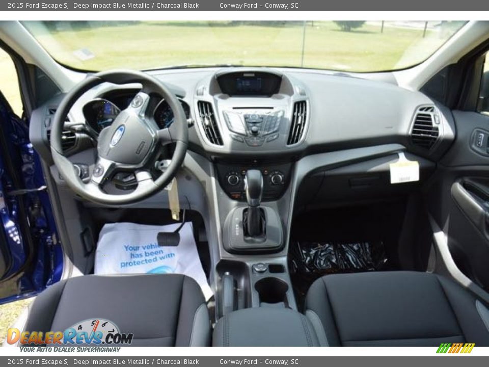 2015 Ford Escape S Deep Impact Blue Metallic / Charcoal Black Photo #14