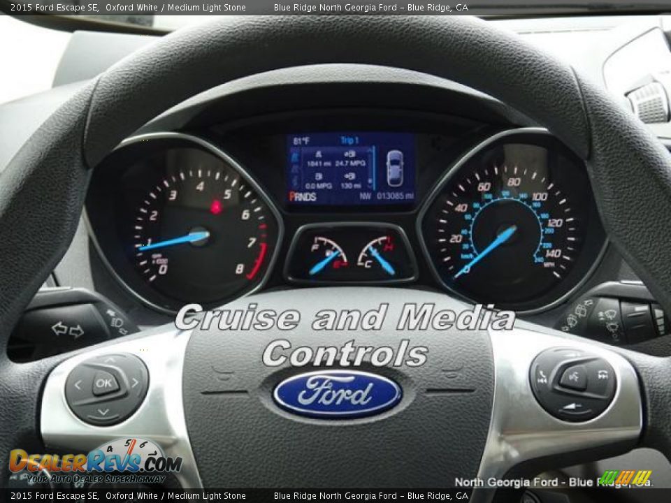 2015 Ford Escape SE Oxford White / Medium Light Stone Photo #25