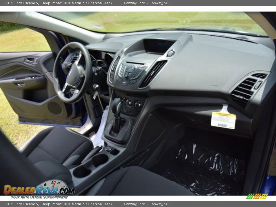 2015 Ford Escape S Deep Impact Blue Metallic / Charcoal Black Photo #16