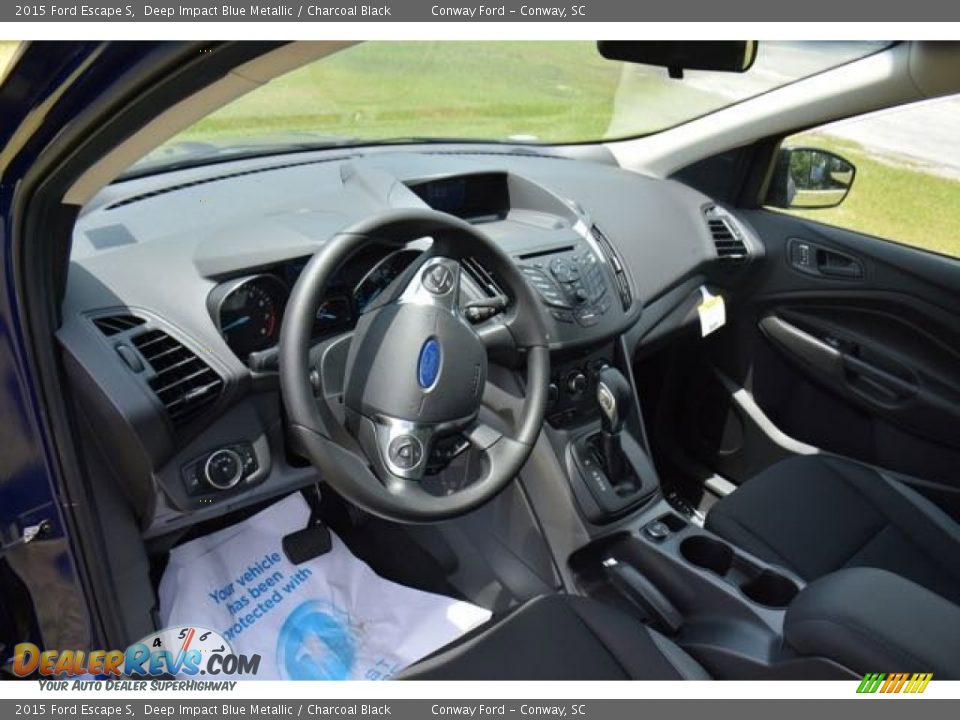2015 Ford Escape S Deep Impact Blue Metallic / Charcoal Black Photo #21