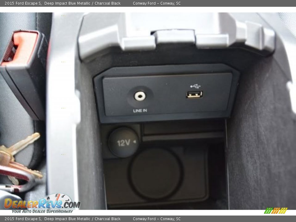 2015 Ford Escape S Deep Impact Blue Metallic / Charcoal Black Photo #30