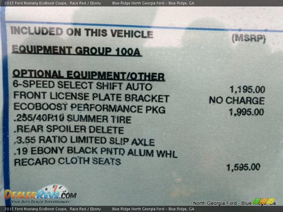 2015 Ford Mustang EcoBoost Coupe Race Red / Ebony Photo #28