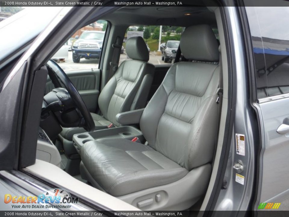 2008 Honda Odyssey EX-L Slate Green Metallic / Gray Photo #13