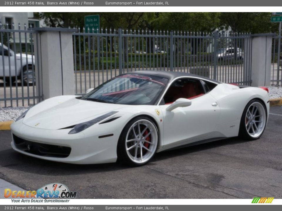 2012 Ferrari 458 Italia Bianco Avus (White) / Rosso Photo #91