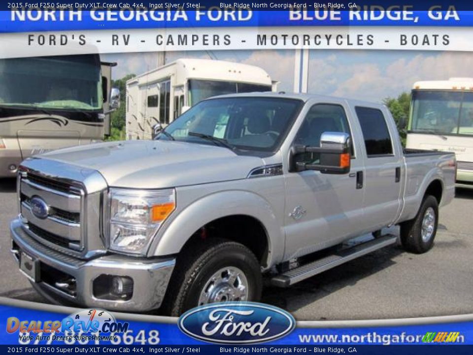 2015 Ford F250 Super Duty XLT Crew Cab 4x4 Ingot Silver / Steel Photo #1
