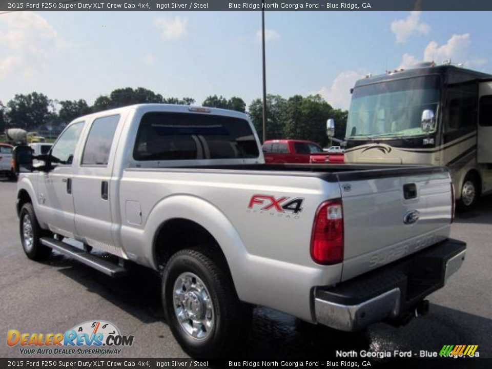 2015 Ford F250 Super Duty XLT Crew Cab 4x4 Ingot Silver / Steel Photo #3