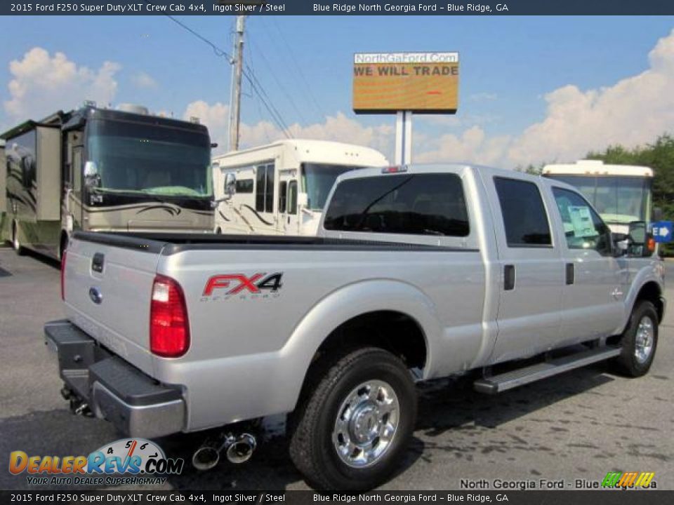 2015 Ford F250 Super Duty XLT Crew Cab 4x4 Ingot Silver / Steel Photo #5