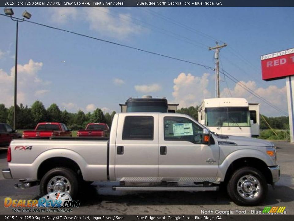 2015 Ford F250 Super Duty XLT Crew Cab 4x4 Ingot Silver / Steel Photo #6