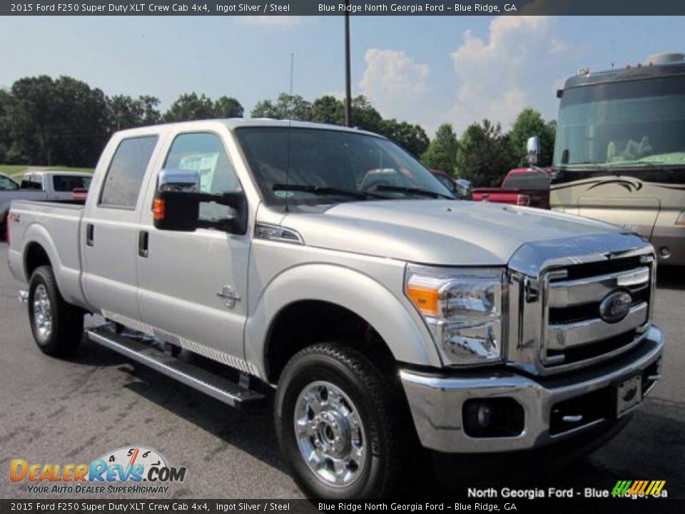 2015 Ford F250 Super Duty XLT Crew Cab 4x4 Ingot Silver / Steel Photo #7