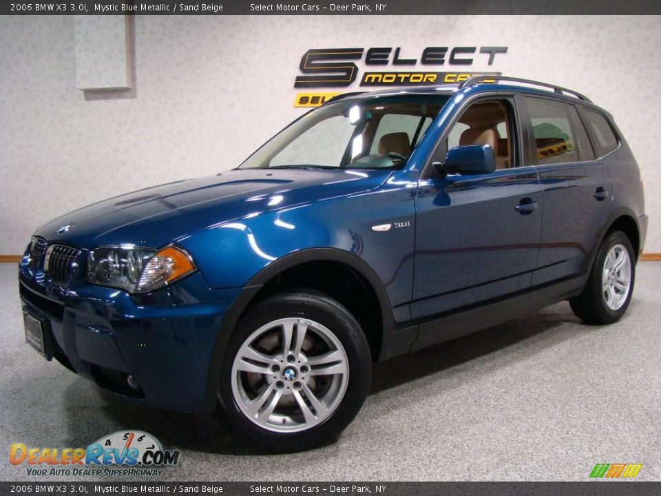 2006 BMW X3 3.0i Mystic Blue Metallic / Sand Beige Photo #1