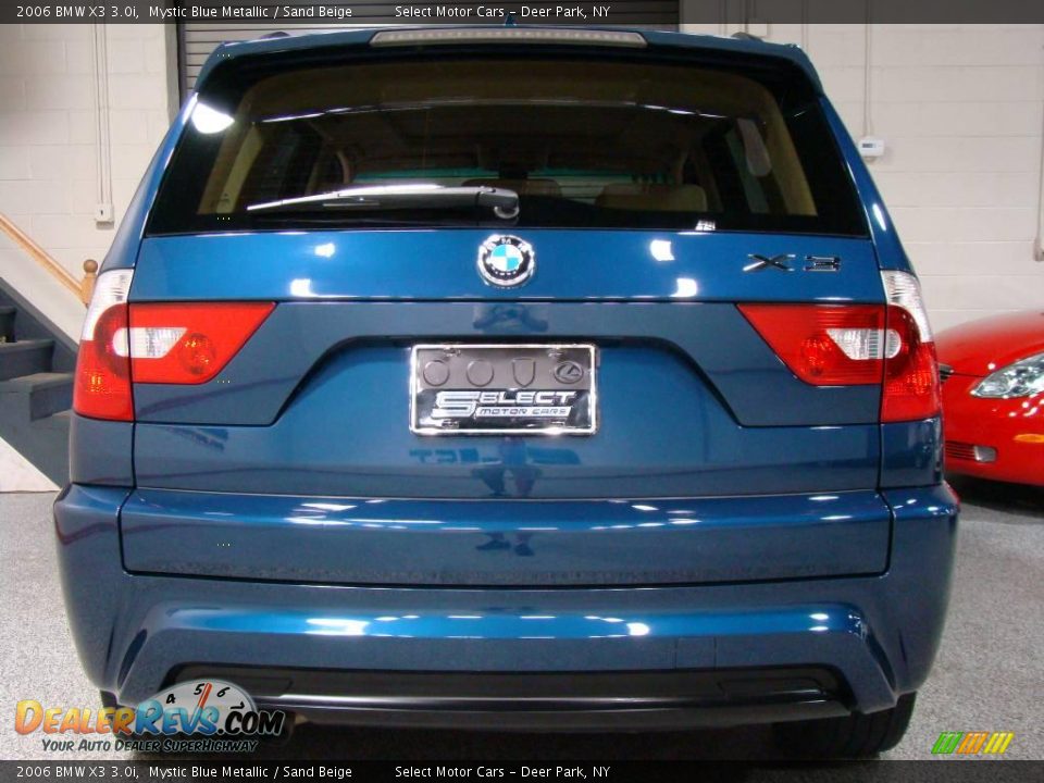 2006 BMW X3 3.0i Mystic Blue Metallic / Sand Beige Photo #5