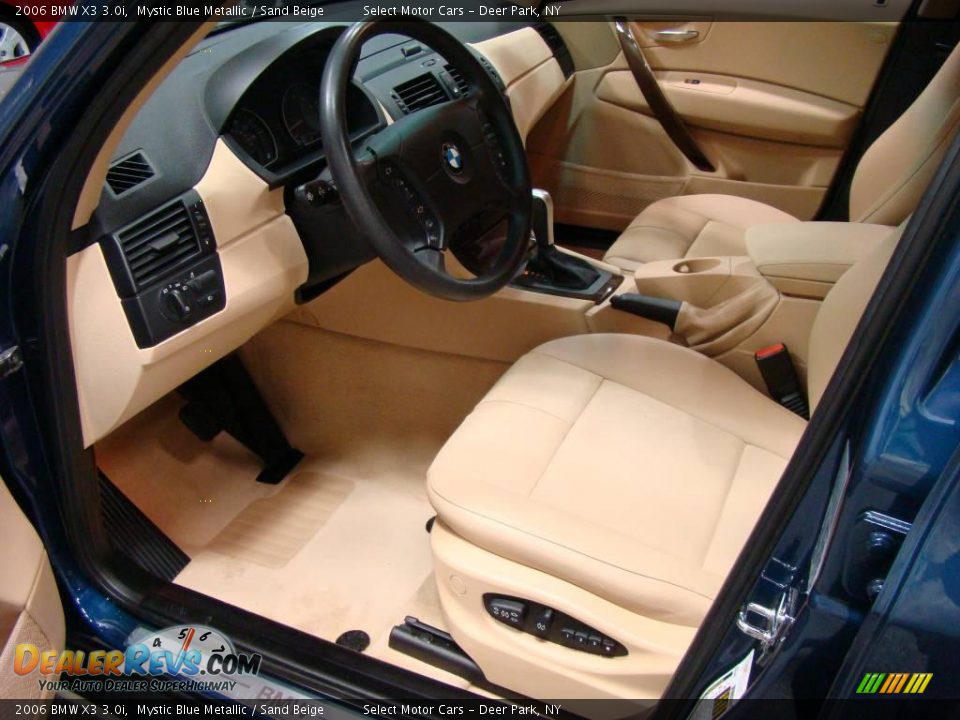 2006 BMW X3 3.0i Mystic Blue Metallic / Sand Beige Photo #10