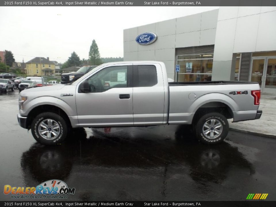 Ingot Silver Metallic 2015 Ford F150 XL SuperCab 4x4 Photo #2