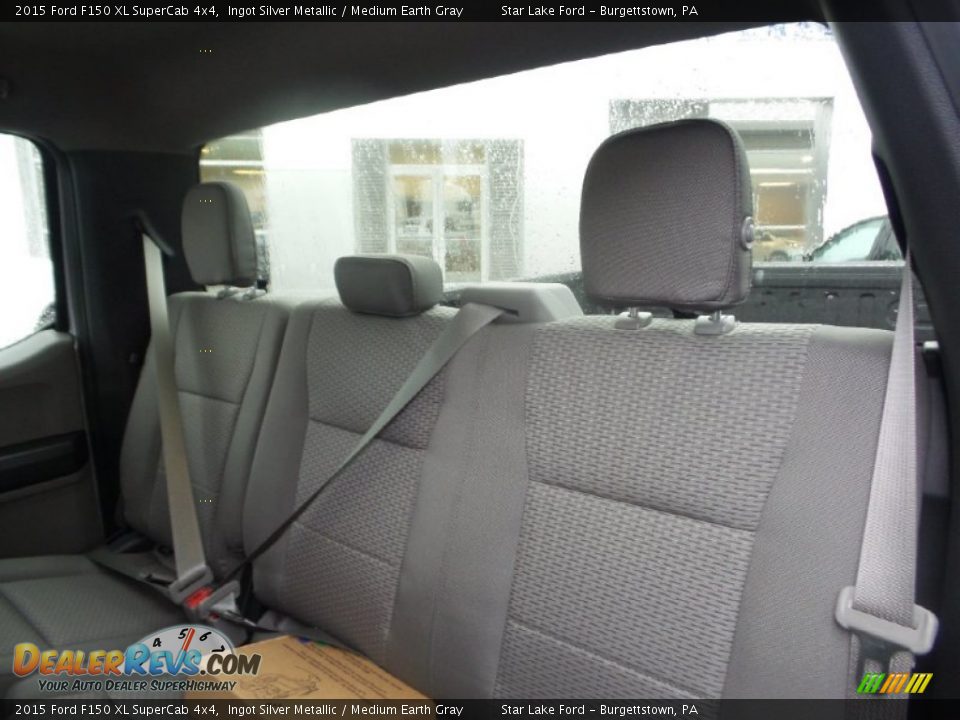 2015 Ford F150 XL SuperCab 4x4 Ingot Silver Metallic / Medium Earth Gray Photo #13