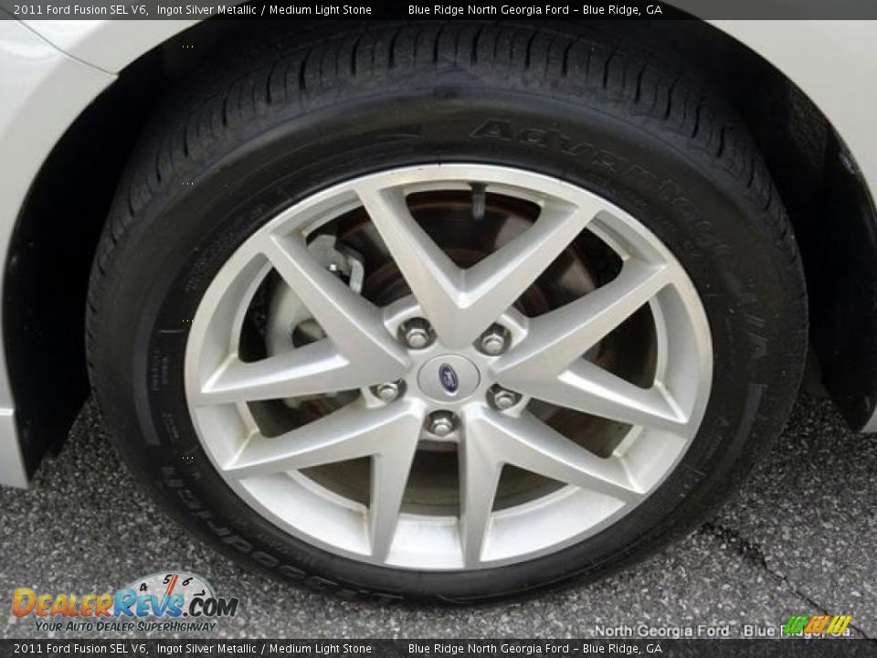 2011 Ford Fusion SEL V6 Ingot Silver Metallic / Medium Light Stone Photo #9
