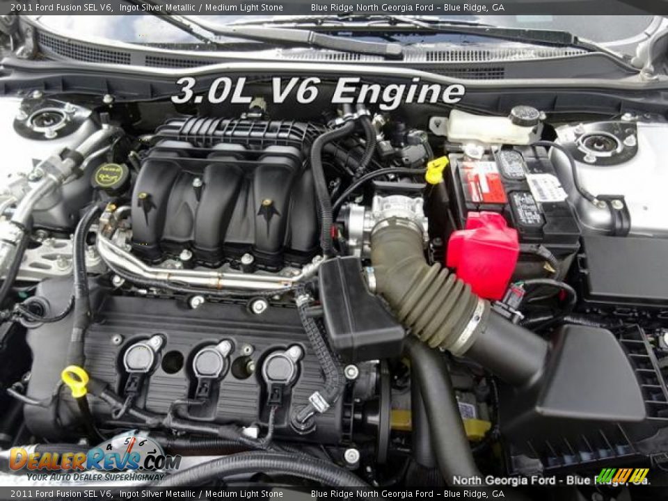 2011 Ford Fusion SEL V6 Ingot Silver Metallic / Medium Light Stone Photo #10