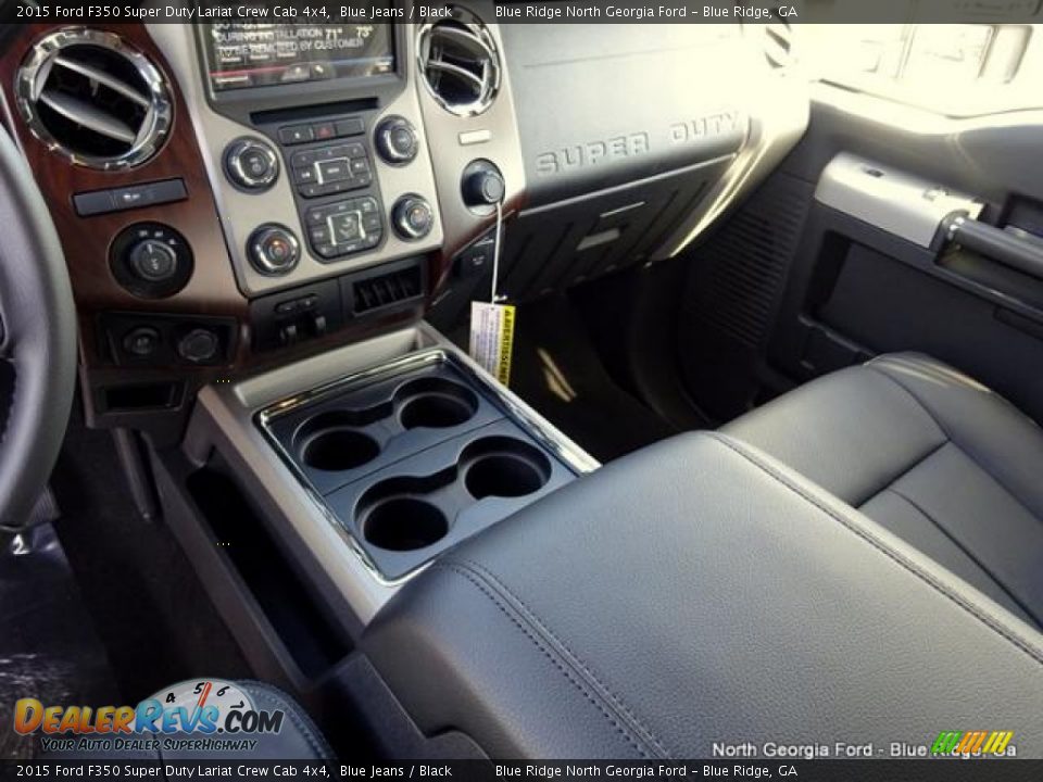 2015 Ford F350 Super Duty Lariat Crew Cab 4x4 Blue Jeans / Black Photo #29