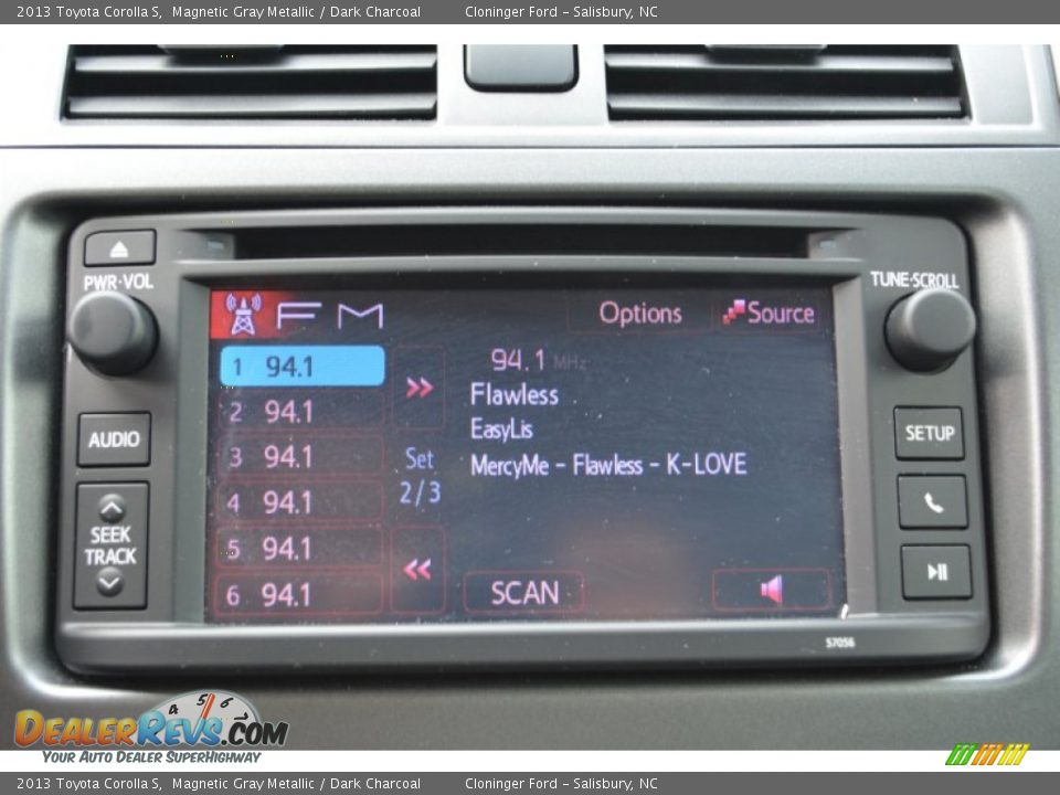 2013 Toyota Corolla S Magnetic Gray Metallic / Dark Charcoal Photo #18
