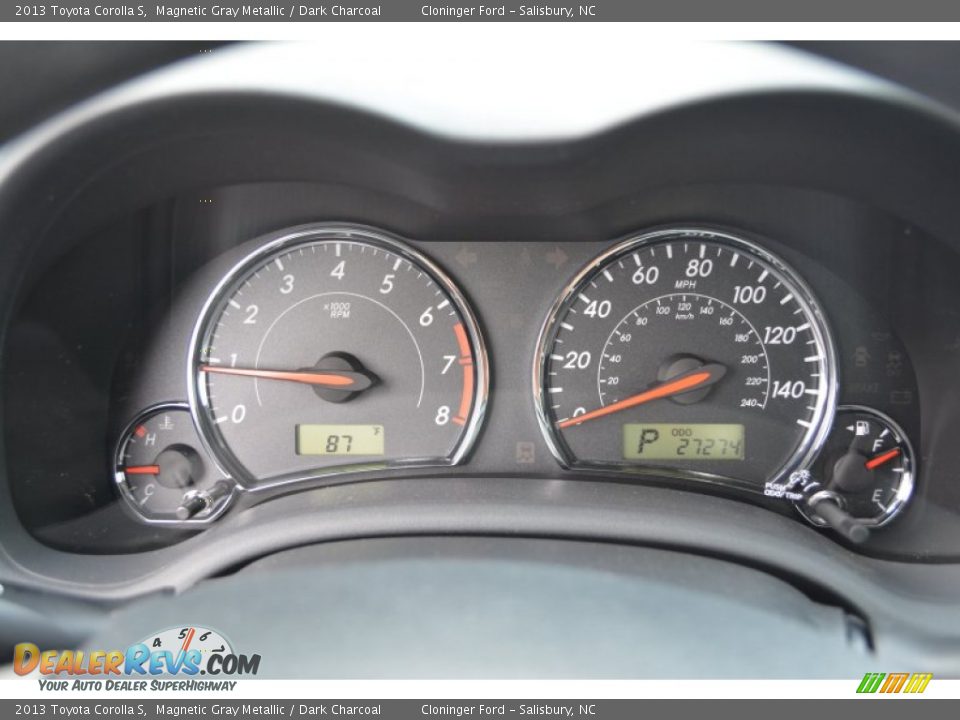 2013 Toyota Corolla S Magnetic Gray Metallic / Dark Charcoal Photo #23