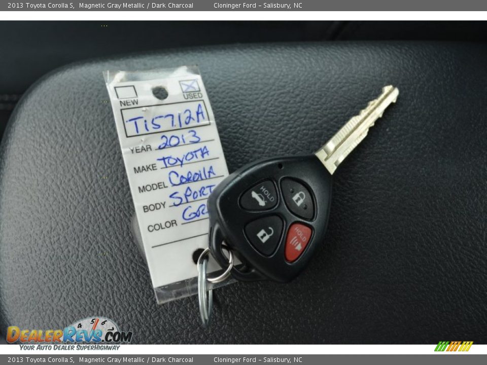 2013 Toyota Corolla S Magnetic Gray Metallic / Dark Charcoal Photo #26