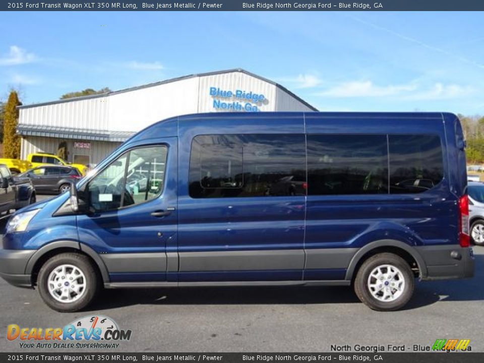 2015 Ford Transit Wagon XLT 350 MR Long Blue Jeans Metallic / Pewter Photo #2
