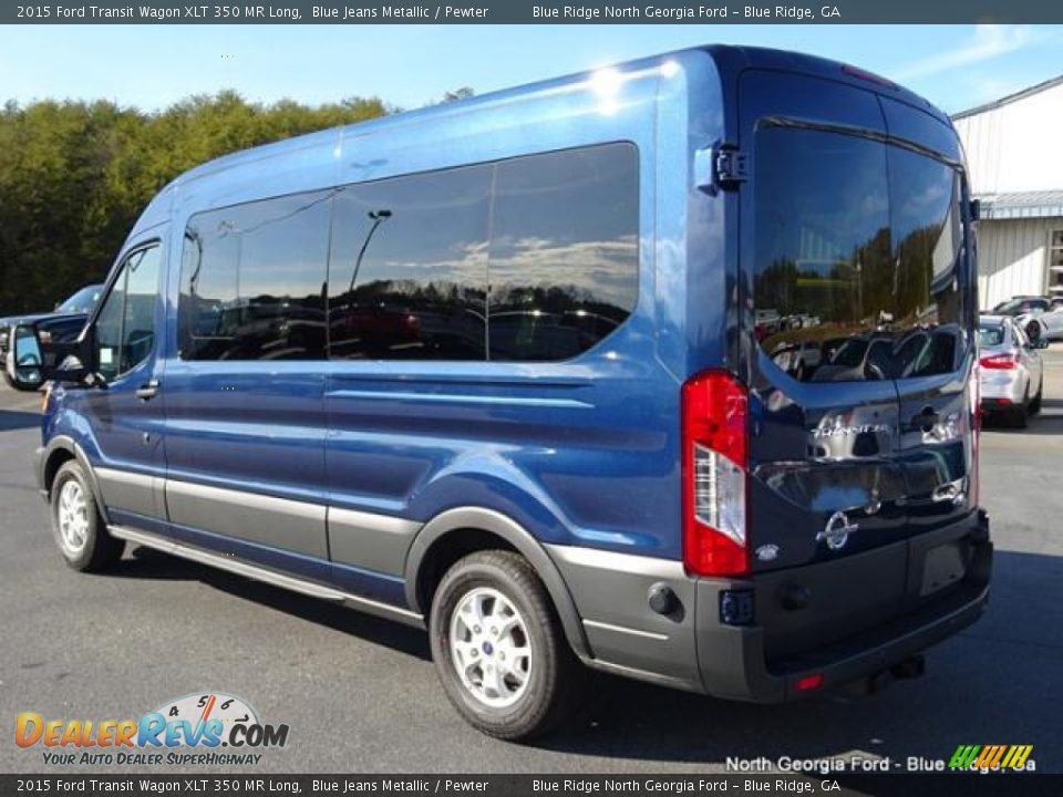 2015 Ford Transit Wagon XLT 350 MR Long Blue Jeans Metallic / Pewter Photo #3