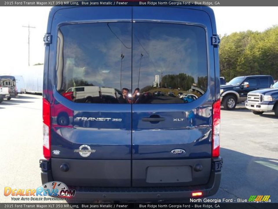 2015 Ford Transit Wagon XLT 350 MR Long Blue Jeans Metallic / Pewter Photo #4