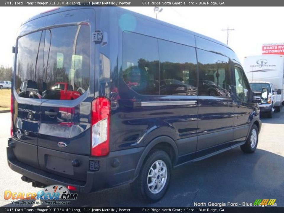 2015 Ford Transit Wagon XLT 350 MR Long Blue Jeans Metallic / Pewter Photo #5