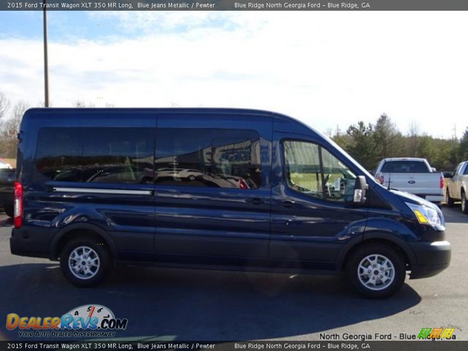 2015 Ford Transit Wagon XLT 350 MR Long Blue Jeans Metallic / Pewter Photo #6