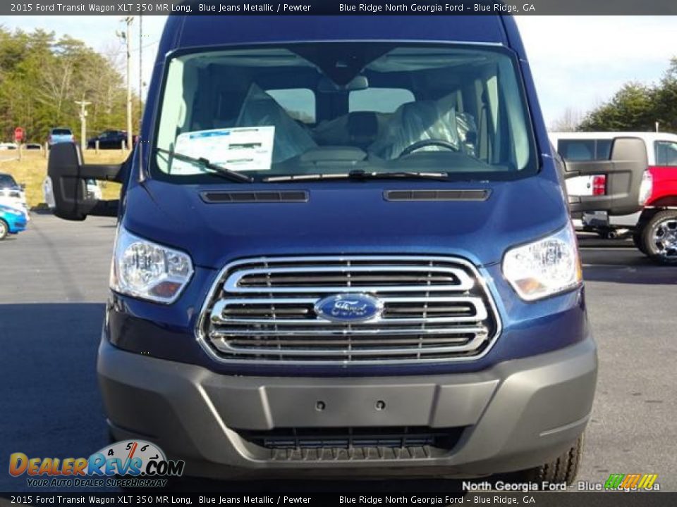 2015 Ford Transit Wagon XLT 350 MR Long Blue Jeans Metallic / Pewter Photo #8
