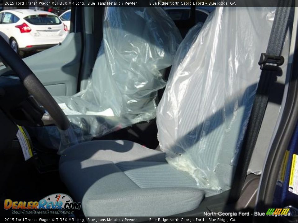 2015 Ford Transit Wagon XLT 350 MR Long Blue Jeans Metallic / Pewter Photo #11