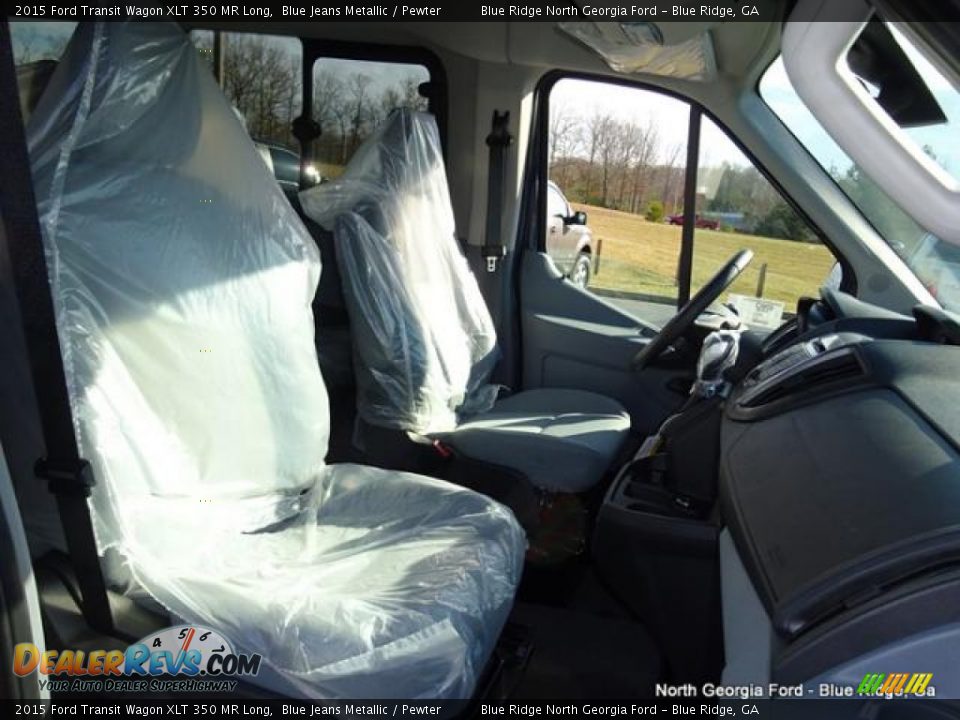 2015 Ford Transit Wagon XLT 350 MR Long Blue Jeans Metallic / Pewter Photo #12