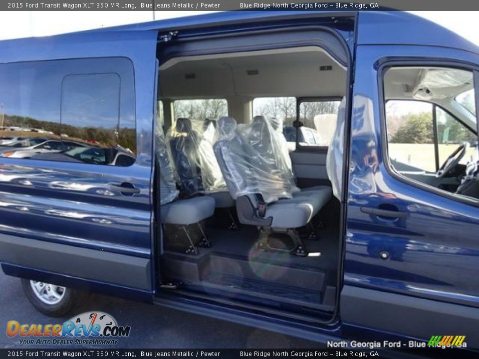 2015 Ford Transit Wagon XLT 350 MR Long Blue Jeans Metallic / Pewter Photo #13