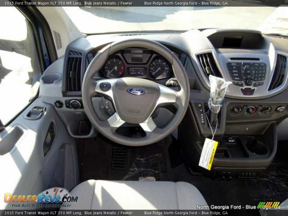 2015 Ford Transit Wagon XLT 350 MR Long Blue Jeans Metallic / Pewter Photo #20