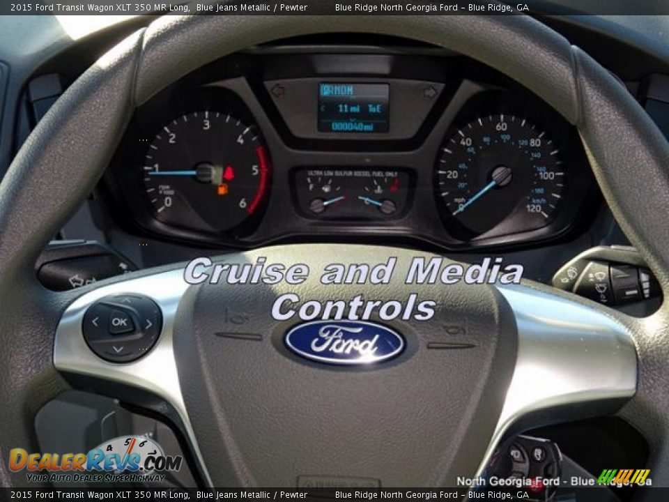 2015 Ford Transit Wagon XLT 350 MR Long Blue Jeans Metallic / Pewter Photo #23