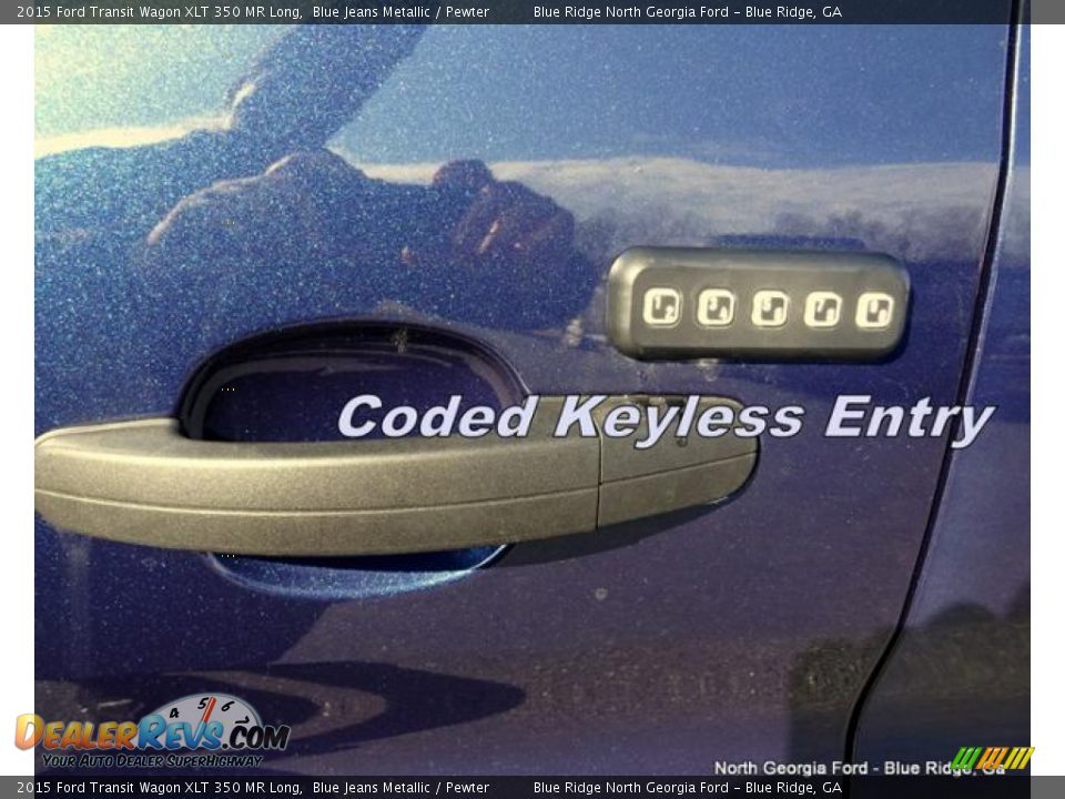 2015 Ford Transit Wagon XLT 350 MR Long Blue Jeans Metallic / Pewter Photo #28