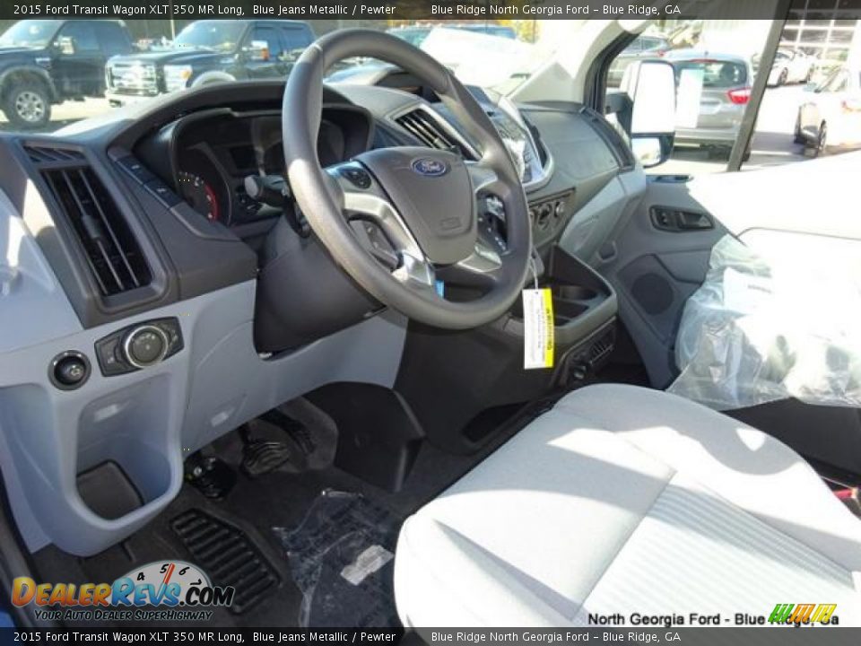 2015 Ford Transit Wagon XLT 350 MR Long Blue Jeans Metallic / Pewter Photo #31