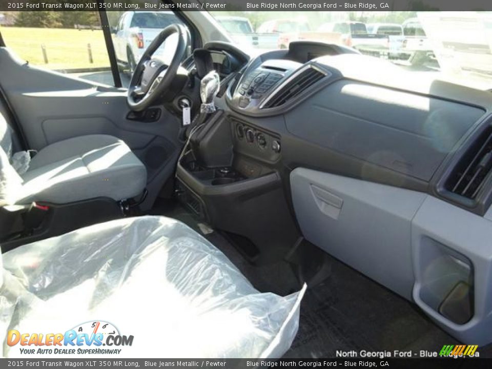2015 Ford Transit Wagon XLT 350 MR Long Blue Jeans Metallic / Pewter Photo #32