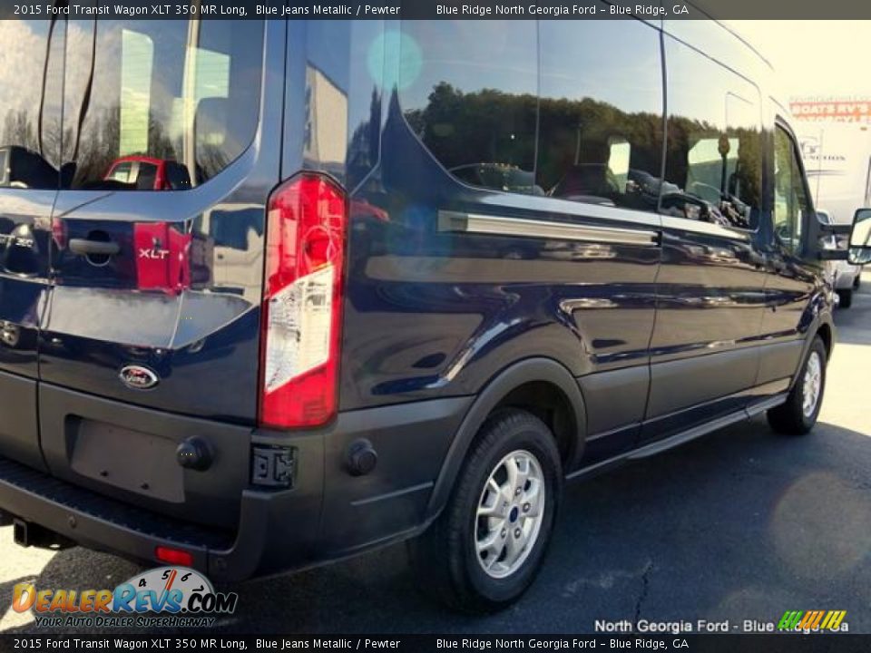 2015 Ford Transit Wagon XLT 350 MR Long Blue Jeans Metallic / Pewter Photo #35