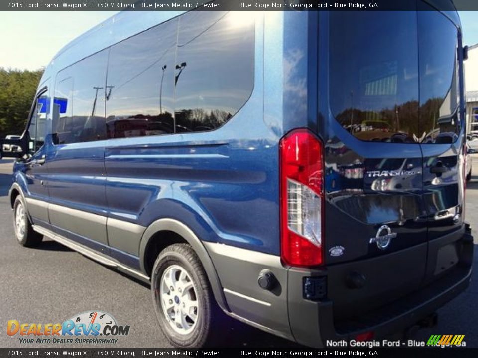 2015 Ford Transit Wagon XLT 350 MR Long Blue Jeans Metallic / Pewter Photo #36