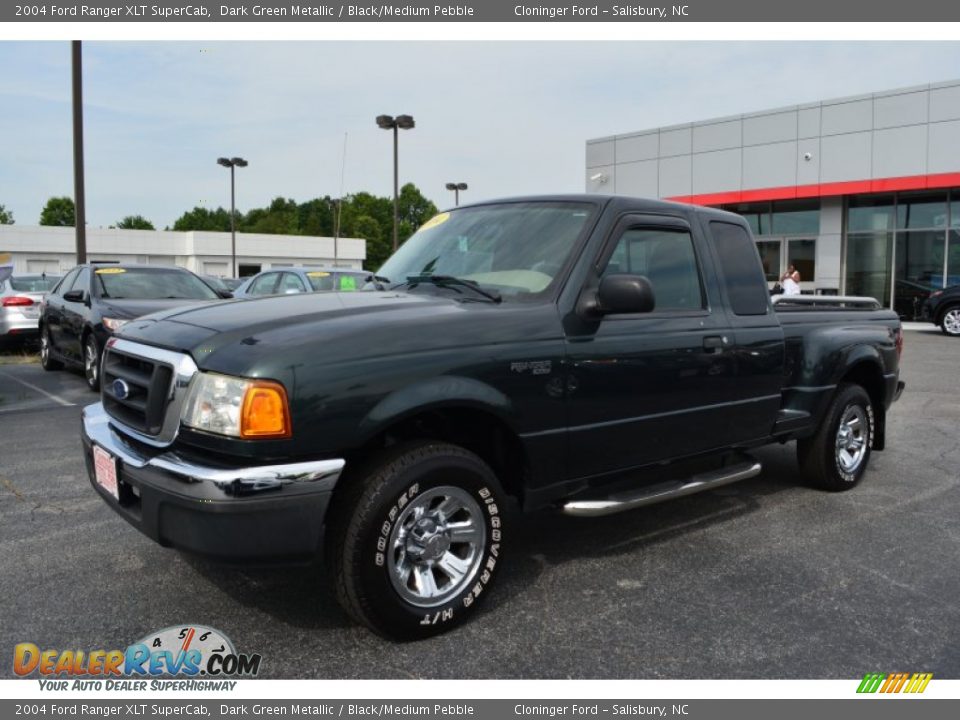 2004 Ford Ranger XLT SuperCab Dark Green Metallic / Black/Medium Pebble Photo #7