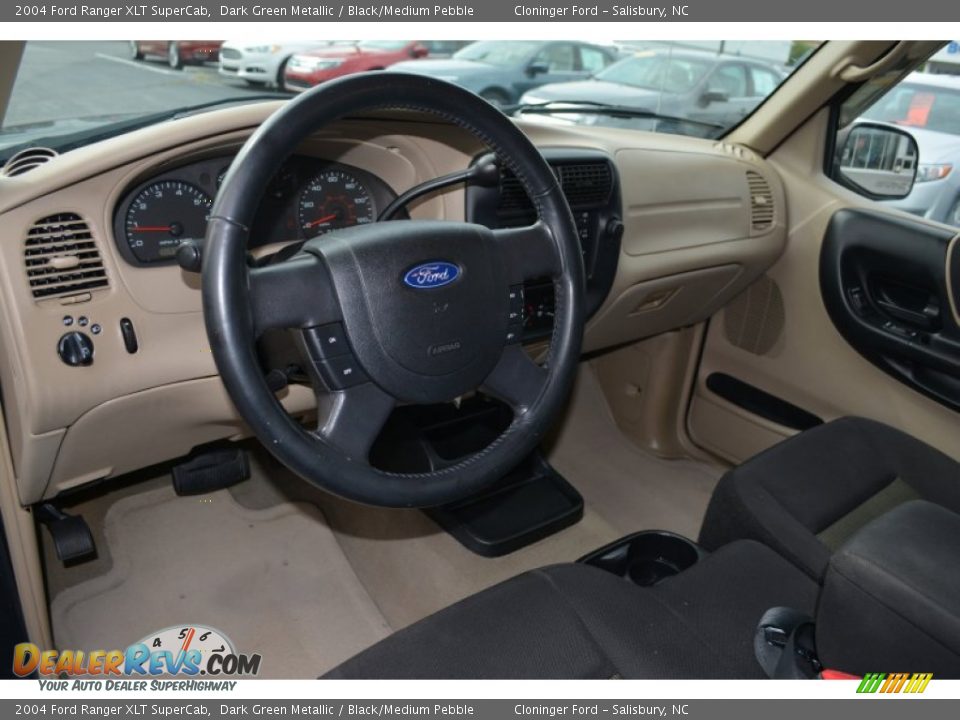 2004 Ford Ranger XLT SuperCab Dark Green Metallic / Black/Medium Pebble Photo #11