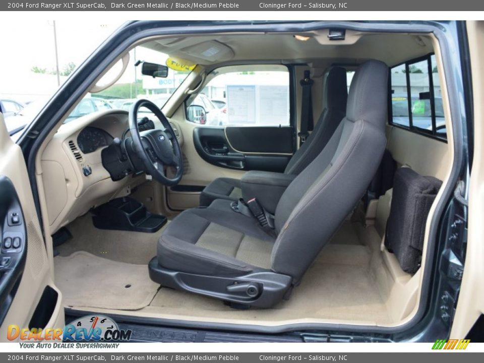 Black/Medium Pebble Interior - 2004 Ford Ranger XLT SuperCab Photo #12