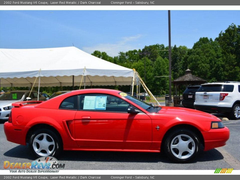 Laser Red Metallic 2002 Ford Mustang V6 Coupe Photo #2