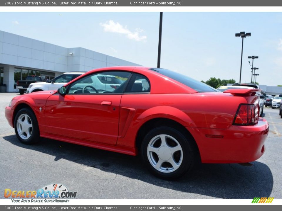 2002 Ford Mustang V6 Coupe Laser Red Metallic / Dark Charcoal Photo #5