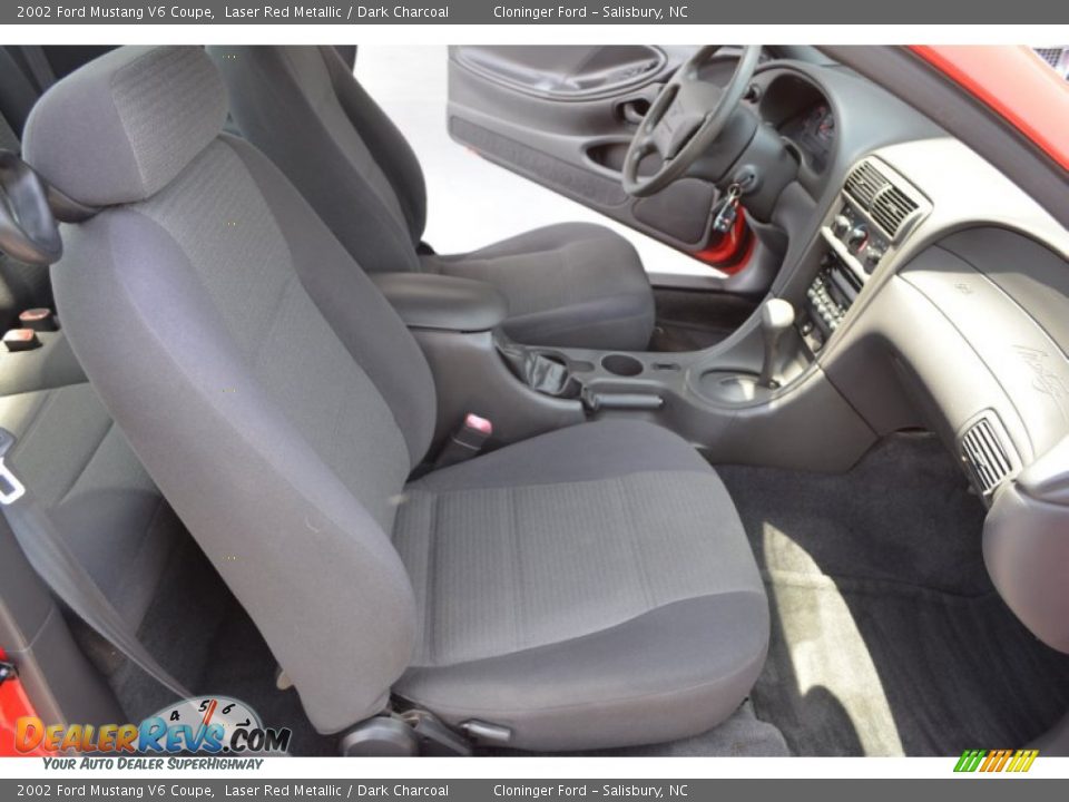 Front Seat of 2002 Ford Mustang V6 Coupe Photo #12