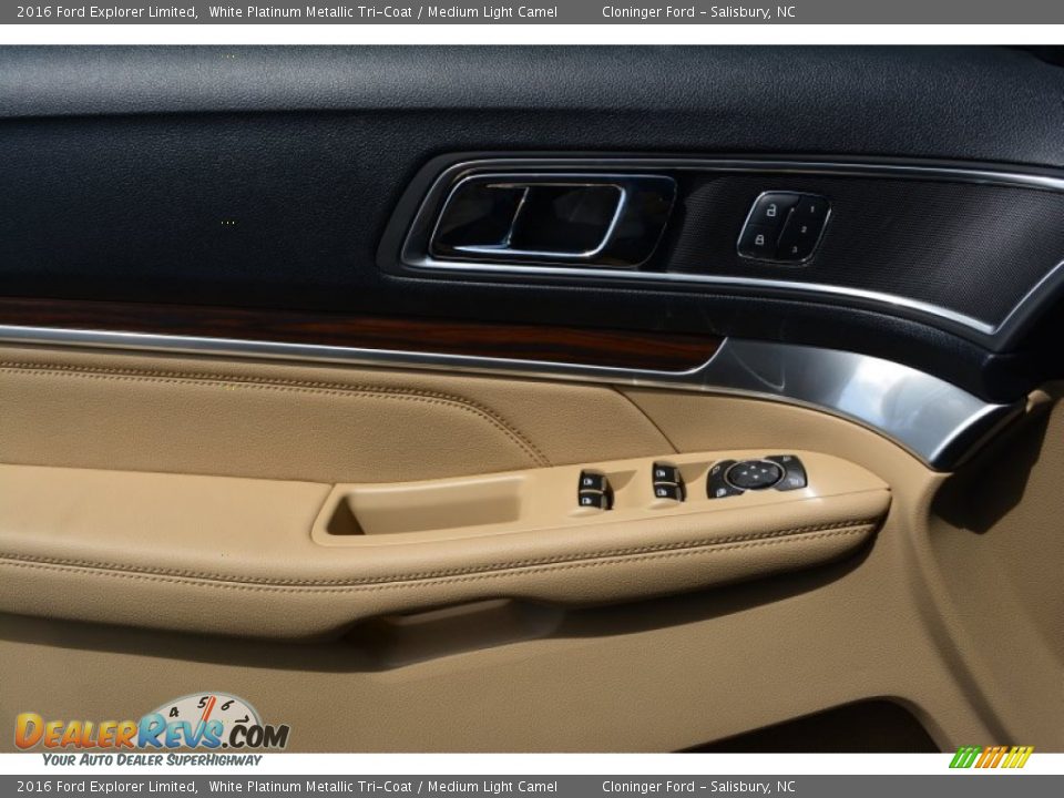 2016 Ford Explorer Limited White Platinum Metallic Tri-Coat / Medium Light Camel Photo #6