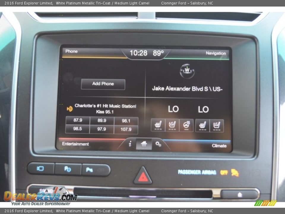 Controls of 2016 Ford Explorer Limited Photo #15