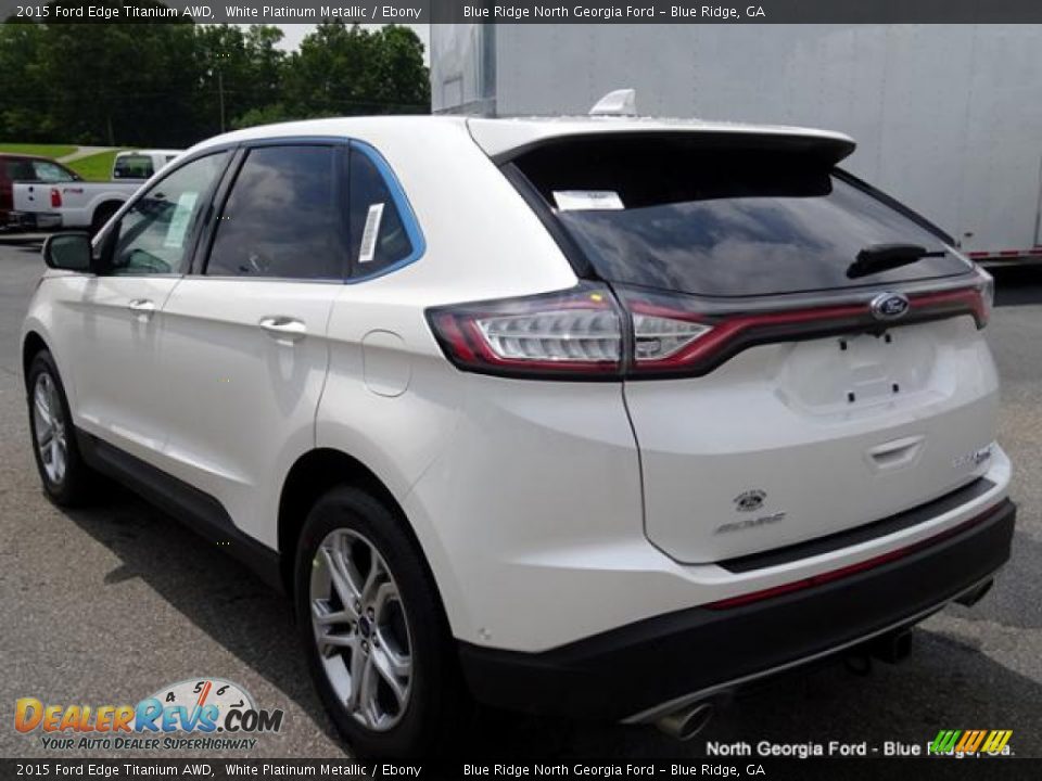 2015 Ford Edge Titanium AWD White Platinum Metallic / Ebony Photo #3
