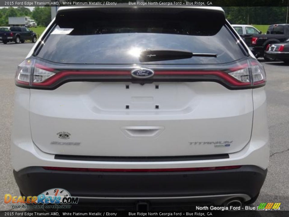 2015 Ford Edge Titanium AWD White Platinum Metallic / Ebony Photo #4